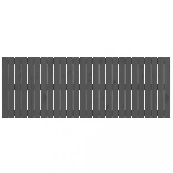 szürke tömör fenyőfa fali fejtámla 166 x 3 x 60 cm