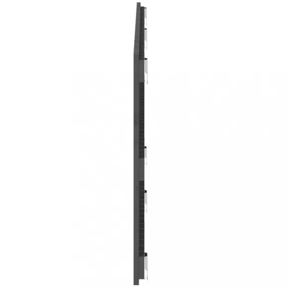 szürke tömör fenyőfa fali fejtámla 166 x 3 x 60 cm