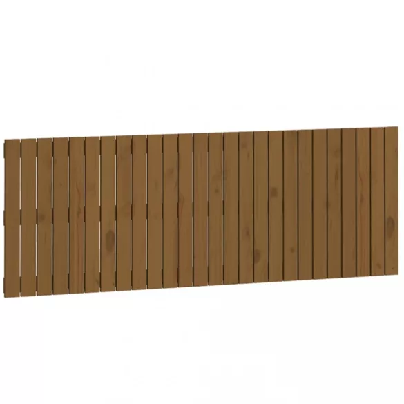 mézbarna tömör fenyőfa fali fejtámla 166x3x60 cm