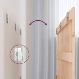 tömör fenyőfa fali fejtámla 185 x 3 x 60 cm