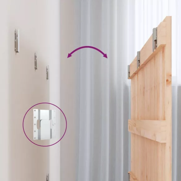 tömör fenyőfa fali fejtámla 185 x 3 x 60 cm