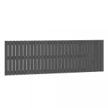 szürke tömör fenyőfa fali fejtámla 185 x 3 x 60 cm