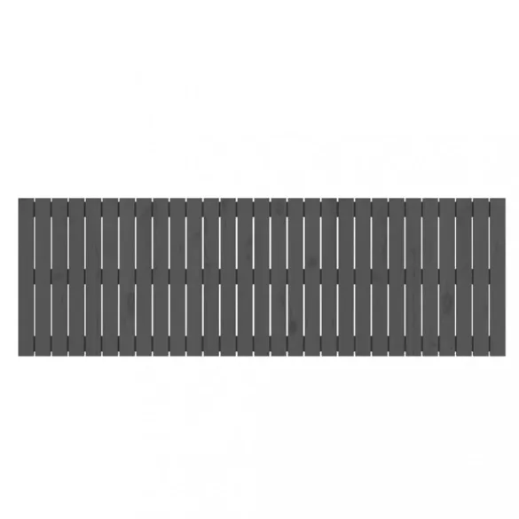 szürke tömör fenyőfa fali fejtámla 185 x 3 x 60 cm