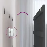 szürke tömör fenyőfa fali fejtámla 185 x 3 x 60 cm