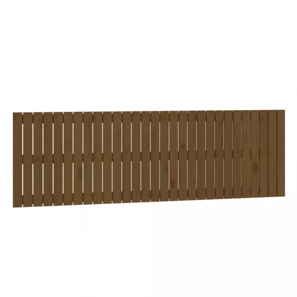 mézbarna tömör fenyőfa fali fejtámla 185x3x60 cm