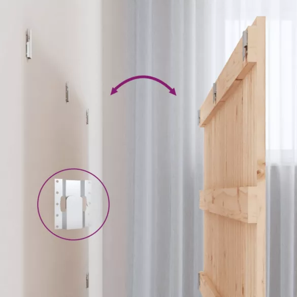 tömör fenyőfa fali fejtámla 140x3x60 cm