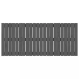 szürke tömör fenyőfa fali fejtámla 140x3x60 cm