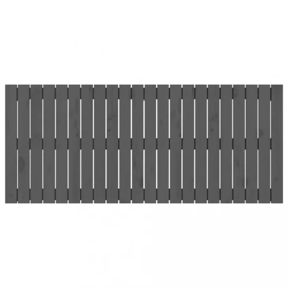 szürke tömör fenyőfa fali fejtámla 140x3x60 cm