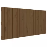 mézbarna tömör fenyőfa fali fejtámla 140x3x60 cm