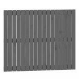 szürke tömör fenyőfa fali fejtámla 108x3x90 cm