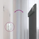 szürke tömör fenyőfa fali fejtámla 108x3x90 cm