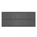 szürke tömör fenyőfa fali fejtámla 204 x 3 x 90 cm