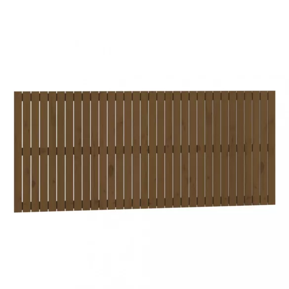 mézbarna tömör fenyőfa fali fejtámla 204x3x90 cm