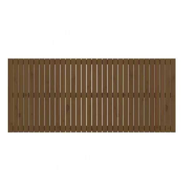 mézbarna tömör fenyőfa fali fejtámla 204x3x90 cm