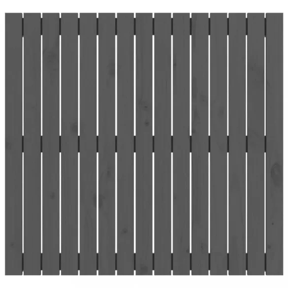 szürke tömör fenyőfa fali fejtámla 95,5 x 3 x 90 cm