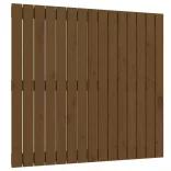 mézbarna tömör fenyőfa fali fejtámla 95,5x3x90 cm