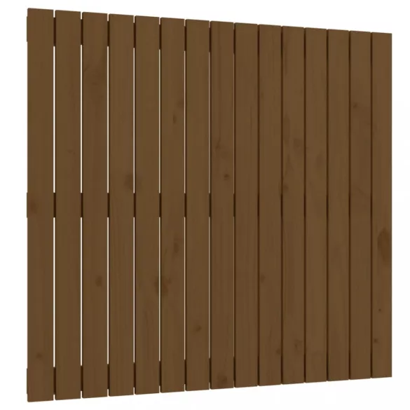 mézbarna tömör fenyőfa fali fejtámla 95,5x3x90 cm