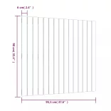 mézbarna tömör fenyőfa fali fejtámla 95,5x3x90 cm