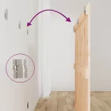 tömör fenyőfa fali fejtámla 127,5 x 3 x 90 cm