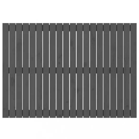 szürke tömör fenyőfa fali fejtámla 127,5 x 3 x 90 cm