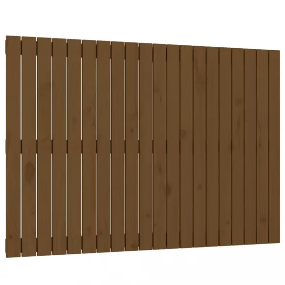 mézbarna tömör fenyőfa fali fejtámla 127,5x3x90 cm