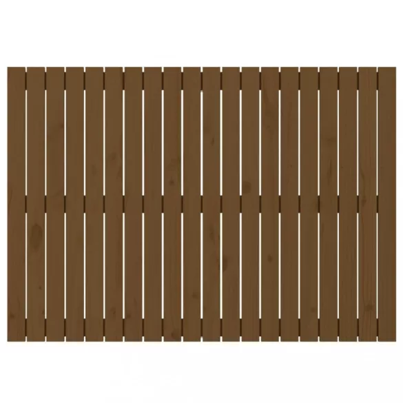 mézbarna tömör fenyőfa fali fejtámla 127,5x3x90 cm