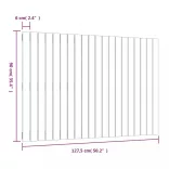 mézbarna tömör fenyőfa fali fejtámla 127,5x3x90 cm