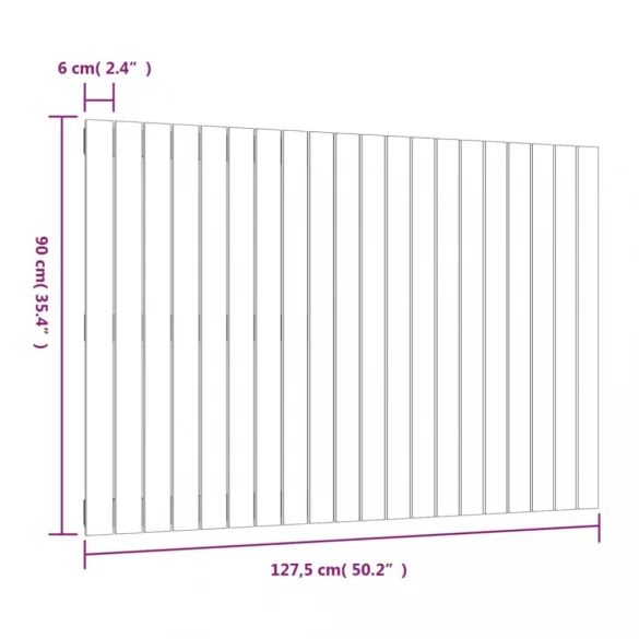 mézbarna tömör fenyőfa fali fejtámla 127,5x3x90 cm