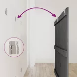 szürke tömör fenyőfa fali fejtámla 147 x 3 x 90 cm