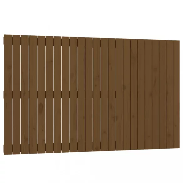 mézbarna tömör fenyőfa fali fejtámla 147 x 3 x 90 cm