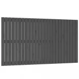 szürke tömör fenyőfa fali fejtámla 159,5x3x90 cm