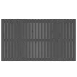 szürke tömör fenyőfa fali fejtámla 159,5x3x90 cm