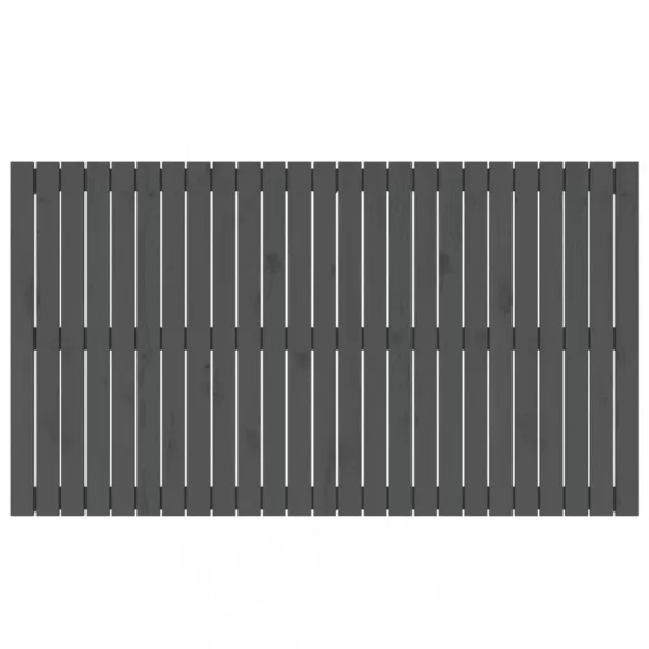 szürke tömör fenyőfa fali fejtámla 159,5x3x90 cm