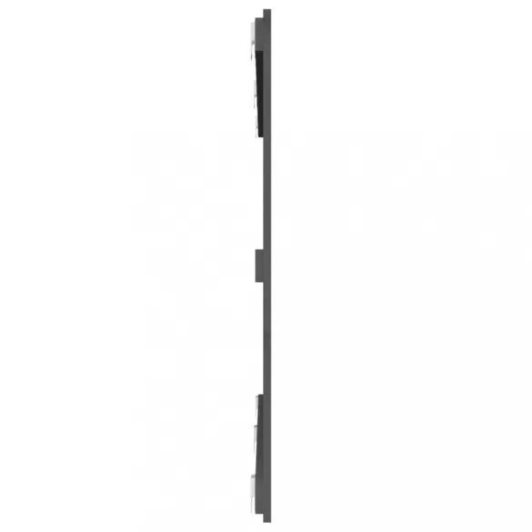 szürke tömör fenyőfa fali fejtámla 159,5x3x90 cm