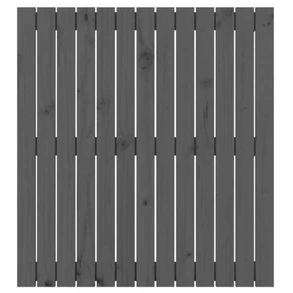 szürke tömör fenyőfa fali fejtámla 82,5x3x90 cm