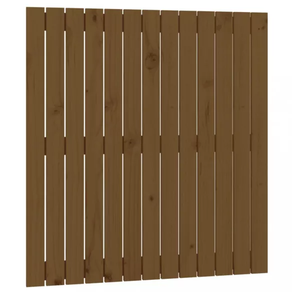 mézbarna tömör fenyőfa fali fejtámla 82,5x3x90 cm
