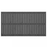 szürke tömör fenyőfa fali fejtámla 166x3x90 cm