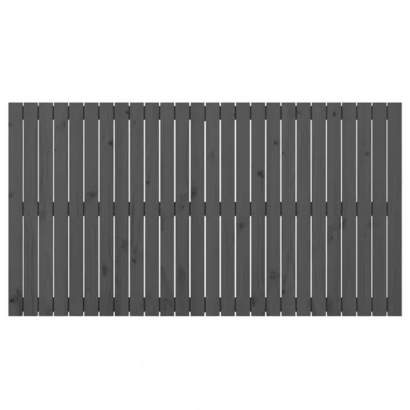 szürke tömör fenyőfa fali fejtámla 166x3x90 cm