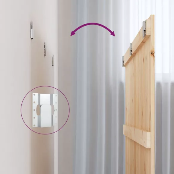 tömör fenyőfa fali fejtámla 185x3x90 cm