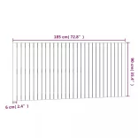 tömör fenyőfa fali fejtámla 185x3x90 cm