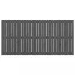 szürke tömör fenyőfa fali fejtámla 185x3x90 cm