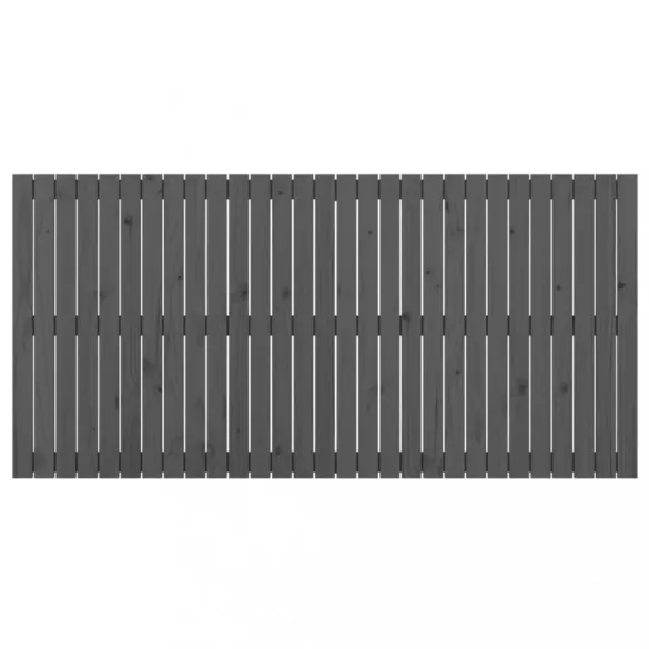 szürke tömör fenyőfa fali fejtámla 185x3x90 cm