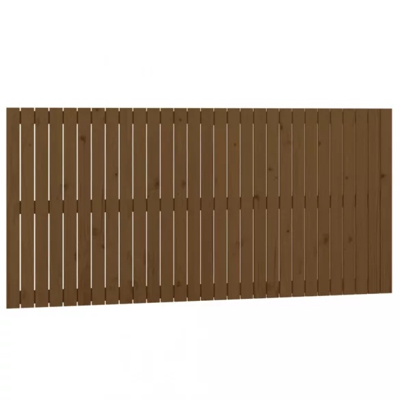 mézbarna tömör fenyőfa fali fejtámla 185x3x90 cm