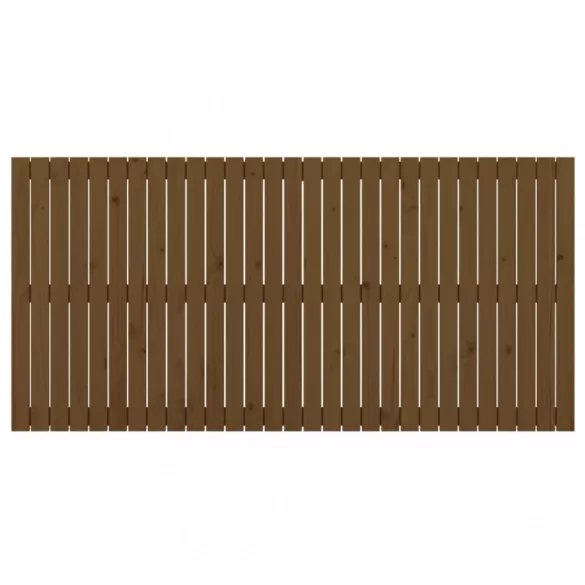 mézbarna tömör fenyőfa fali fejtámla 185x3x90 cm