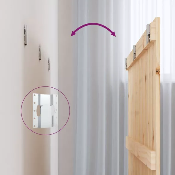 tömör fenyőfa fali fejtámla 140x3x90 cm