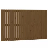 mézbarna tömör fenyőfa fali fejtámla 140x3x90 cm