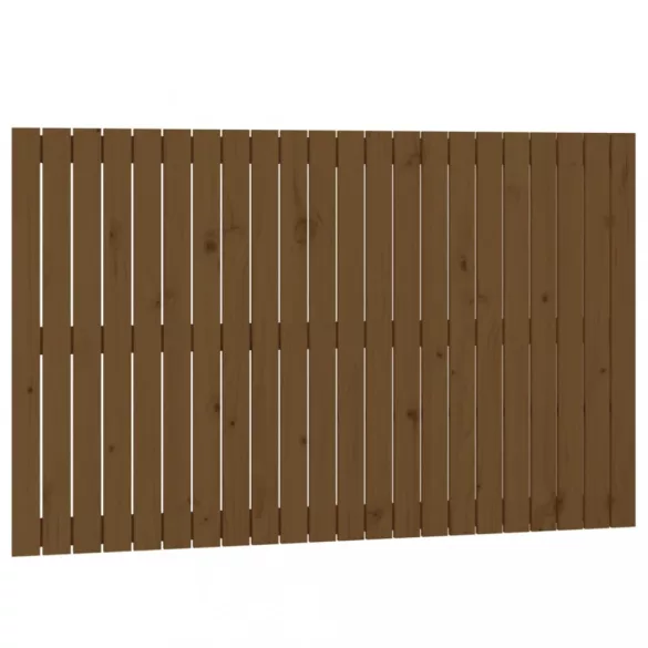 mézbarna tömör fenyőfa fali fejtámla 140x3x90 cm