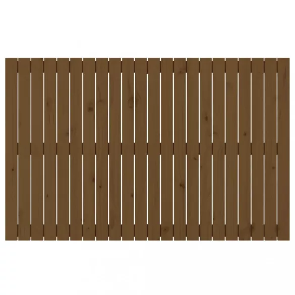 mézbarna tömör fenyőfa fali fejtámla 140x3x90 cm