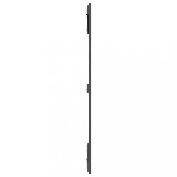 szürke tömör fenyőfa fali fejtámla 108 x 3 x 110 cm