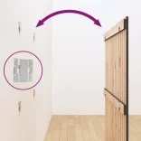 szürke tömör fenyőfa fali fejtámla 108 x 3 x 110 cm